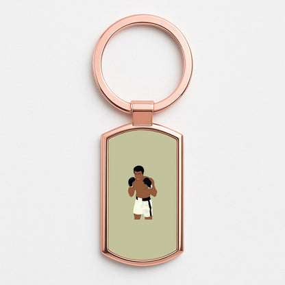Ali - Boxing Rose Gold Keyring