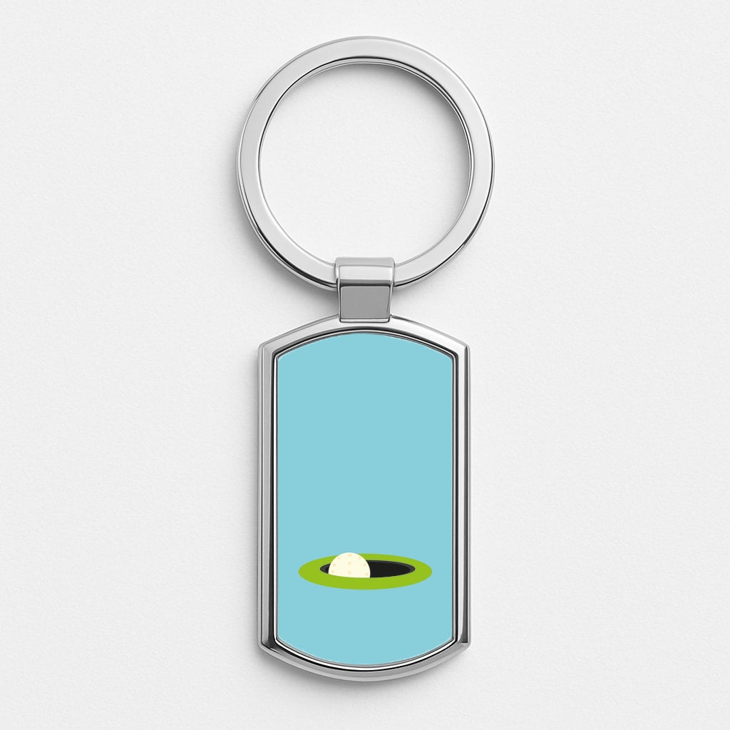 Hole - Golf Silver Keyring