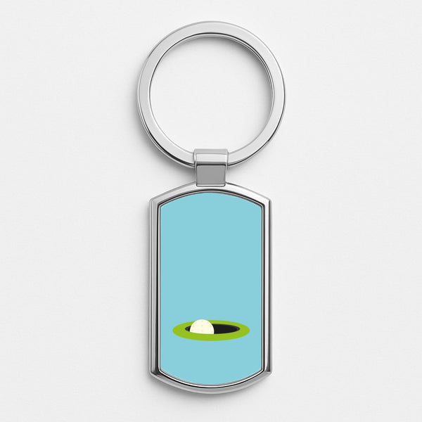 Hole - Golf Silver Keyring