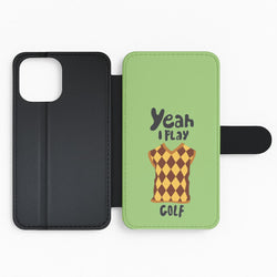 Yeah I play golf - Golf Flip Phone Case
