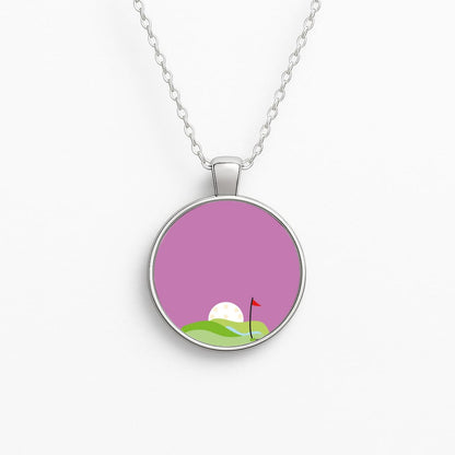 Golf course Circle Necklace