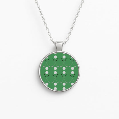 Golf clubs Circle Necklace
