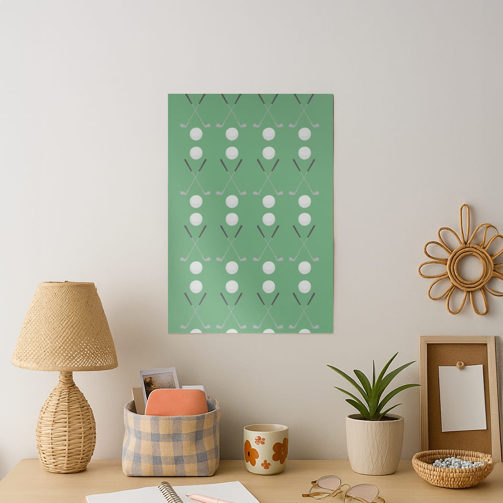 Golf clubs Art Print