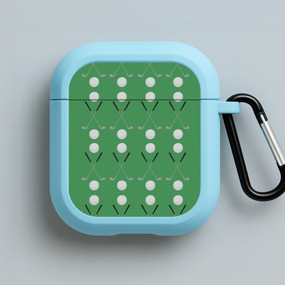 Golf clubs Blue AirPods Case