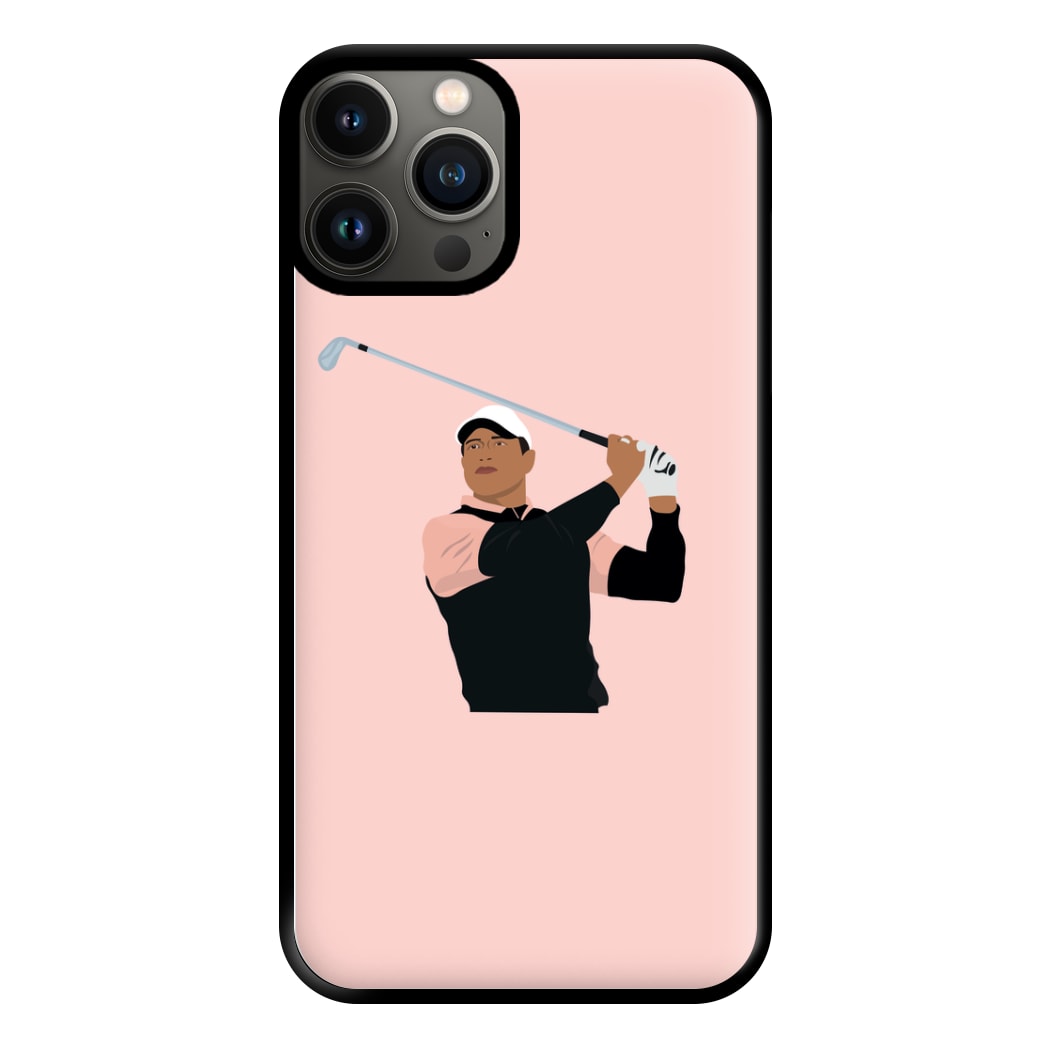 Tiger hitting a iron - Golf Phone Case for iPhone 13 Pro Max