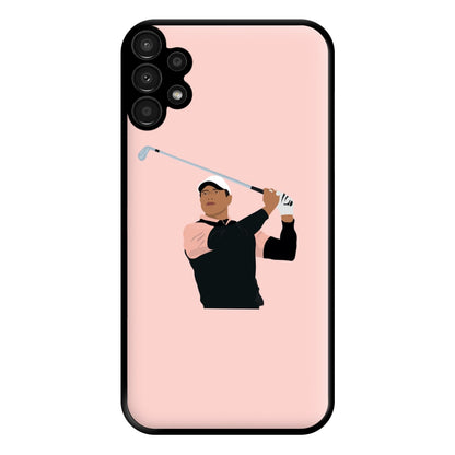 Tiger hitting a iron - Golf Phone Case for Galaxy A13