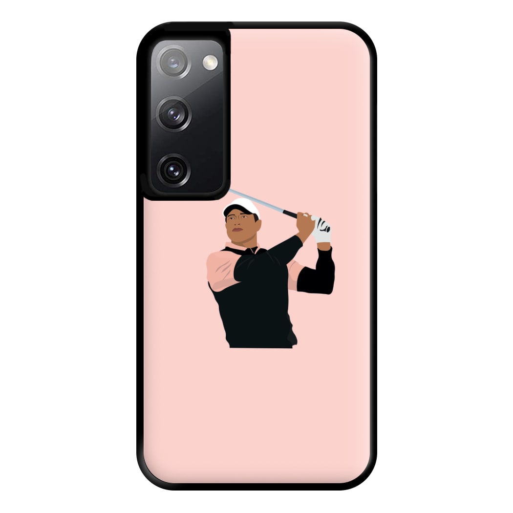 Tiger hitting a iron - Golf Phone Case for Galaxy S20