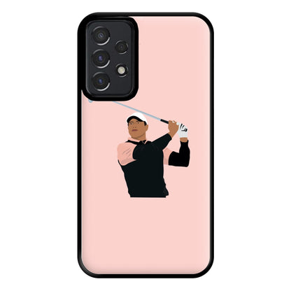 Tiger hitting a iron - Golf Phone Case for Galaxy A52 / A52s