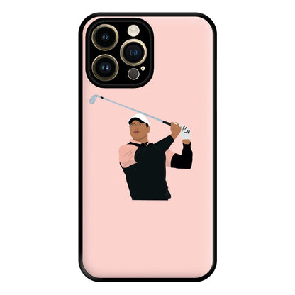 Tiger hitting a iron - Golf Phone Case for iPhone 14 Pro Max