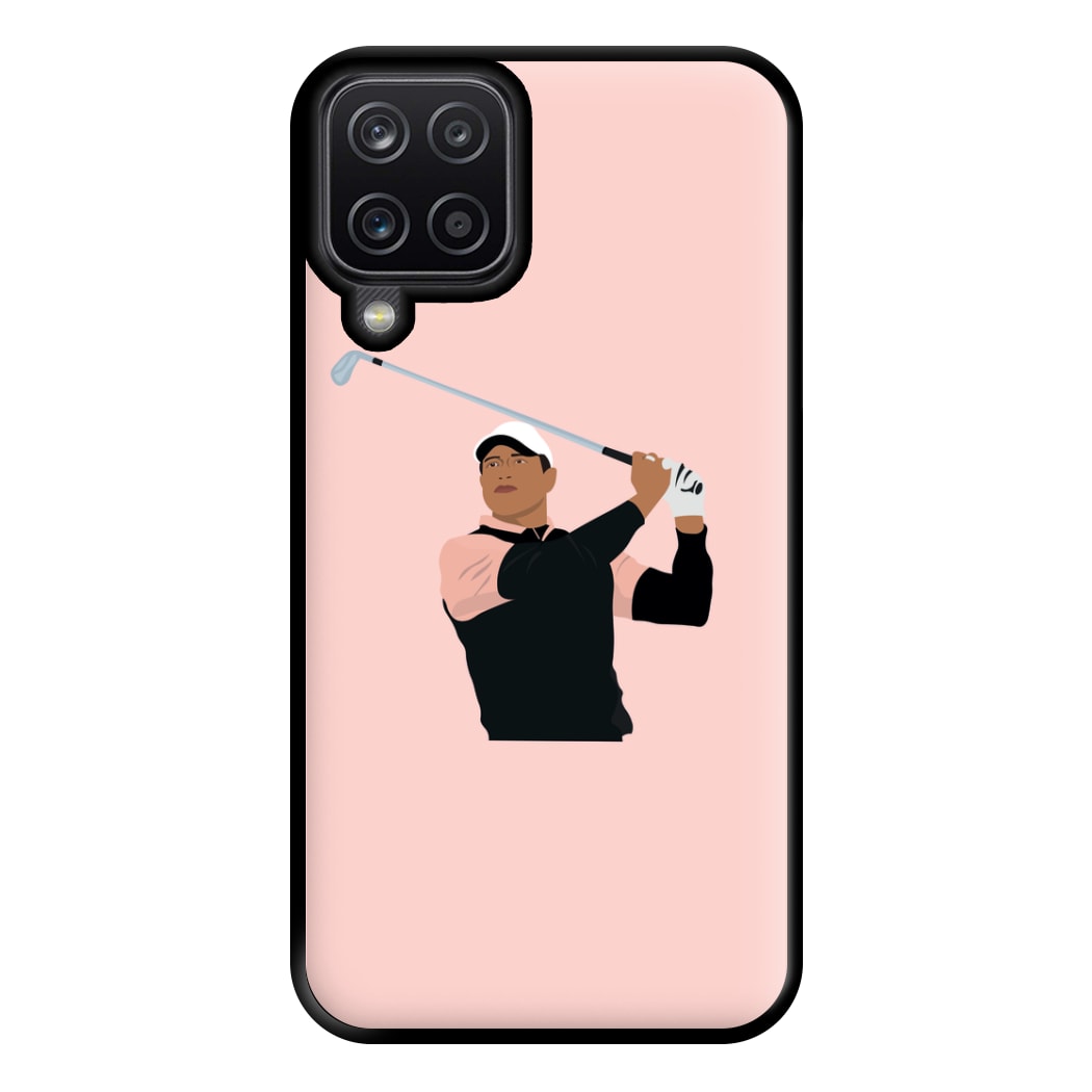 Tiger hitting a iron - Golf Phone Case for Galaxy A12