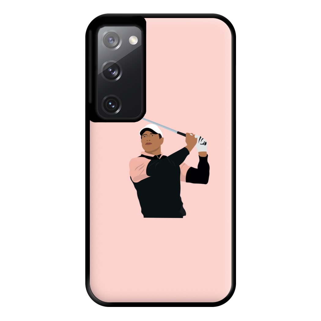 Tiger hitting a iron - Golf Phone Case for Galaxy S20FE