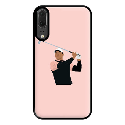 Tiger hitting a iron - Golf Phone Case for Huawei P20