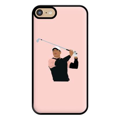 Tiger hitting a iron - Golf Phone Case for iPhone 6 / 7 / 8 / SE