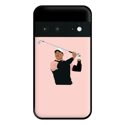 Tiger hitting a iron - Golf Phone Case for Google Pixel 6a