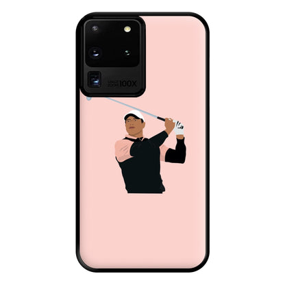 Tiger hitting a iron - Golf Phone Case for Galaxy S20 Ultra