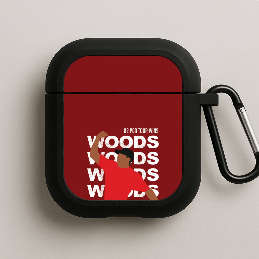 Woods Dark Red AirPods Case