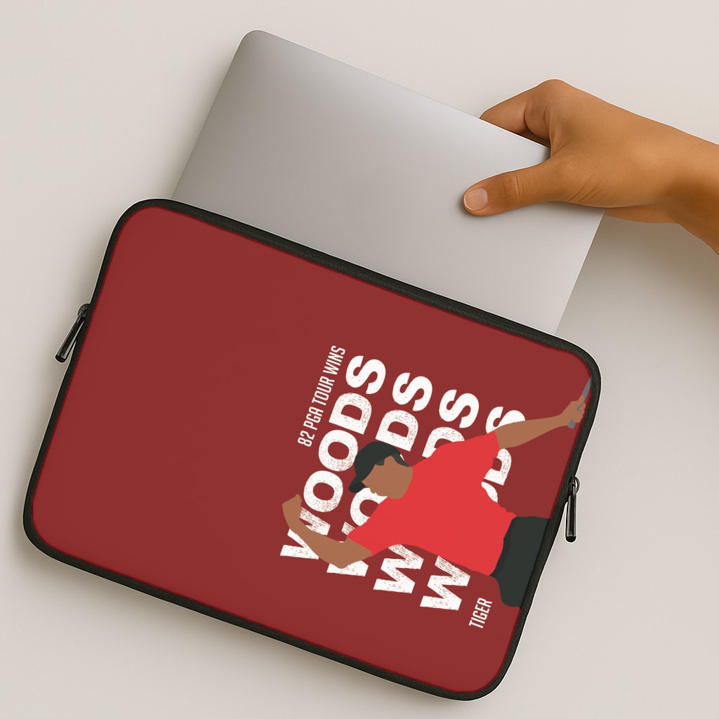 Woods Dark Red MacBook Case