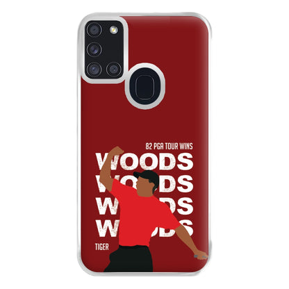 Woods Dark Red Phone Case for Galaxy A21s