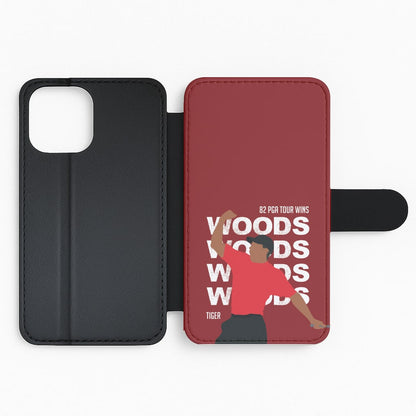 Woods Dark Red Flip Phone Case
