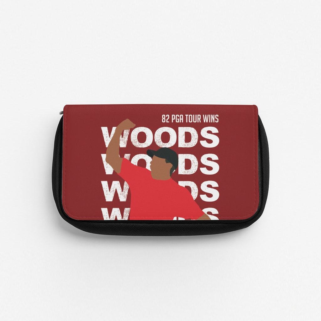 Woods Dark Red Pencil Case