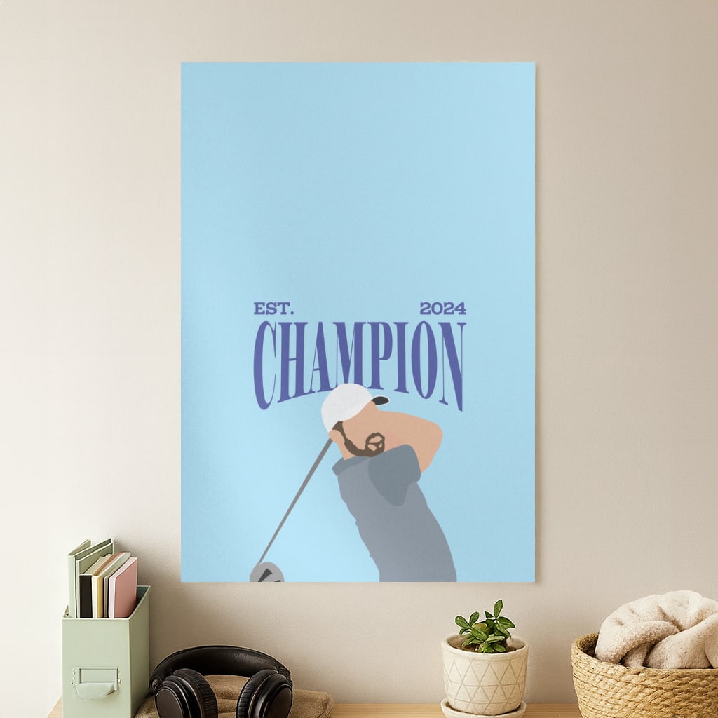 Schauffele Champion 2024 Poster