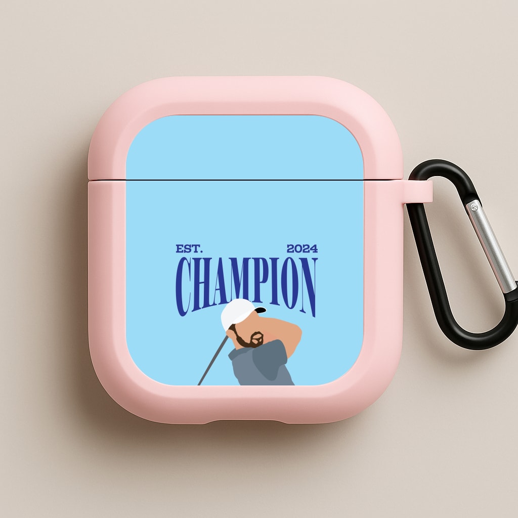 Schauffele Champion 2024 Pink AirPods Case