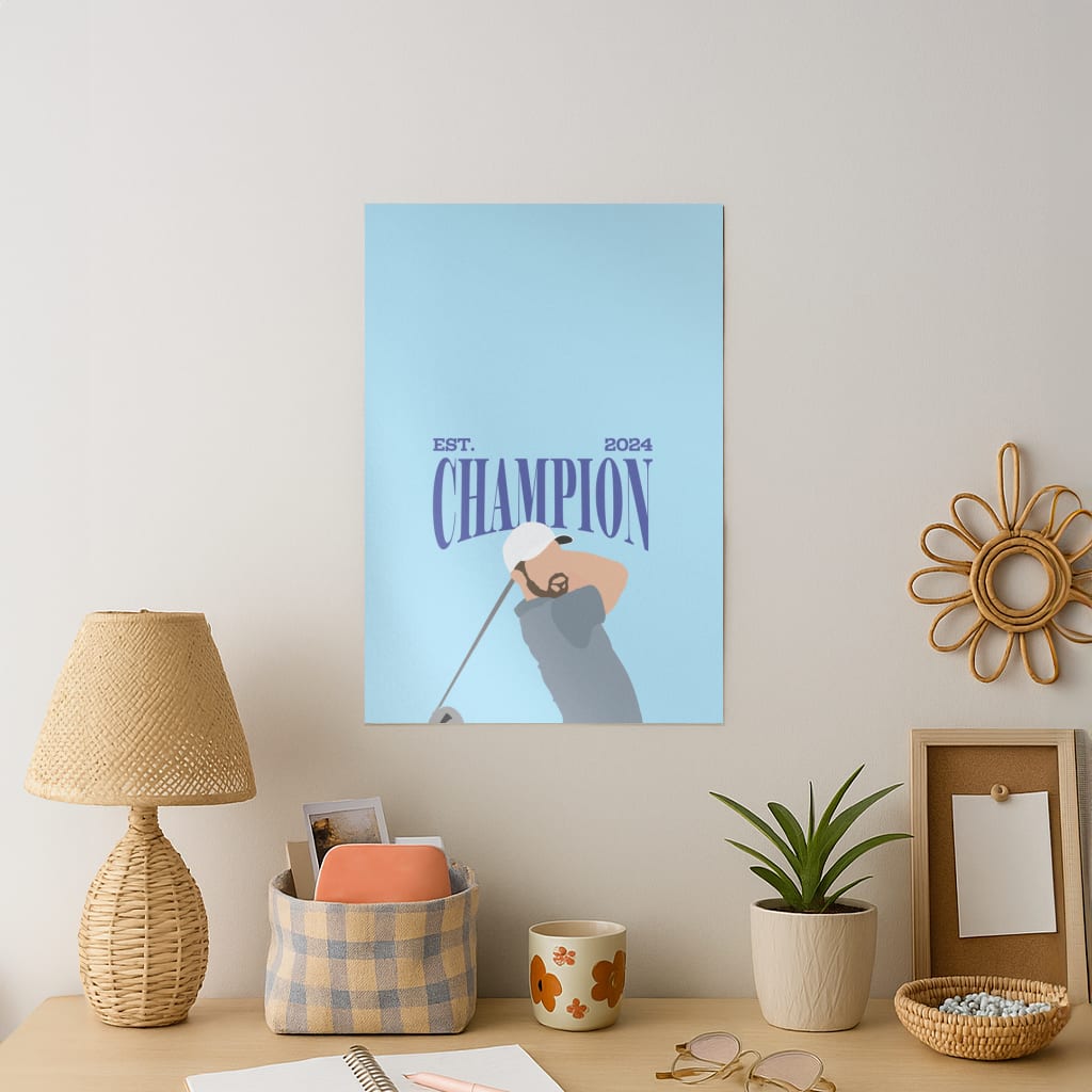 Schauffele Champion 2024 Art Print