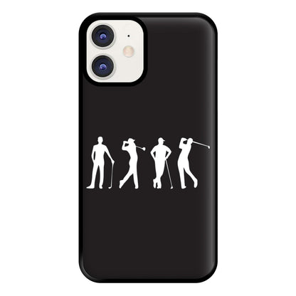 Golf Silhouettes Phone Case for iPhone 12 / 12 Pro