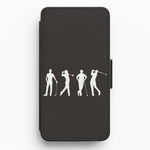Golf Silhouettes Flip / Wallet Phone Case