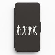 Golf Silhouettes Flip / Wallet Phone Case 1