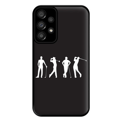 Golf Silhouettes Phone Case for Galaxy A33