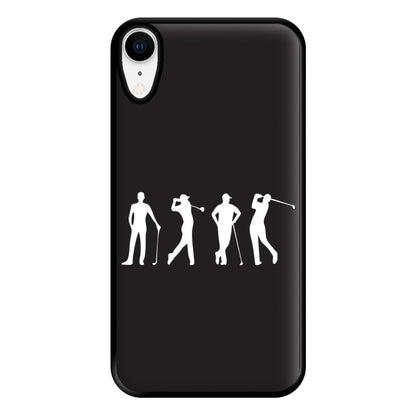 Golf Silhouettes Phone Case for iPhone XR