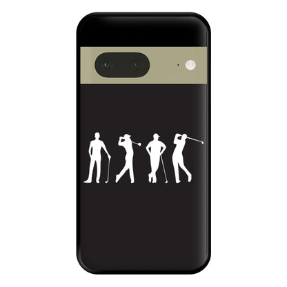 Golf Silhouettes Phone Case for Google Pixel 7a