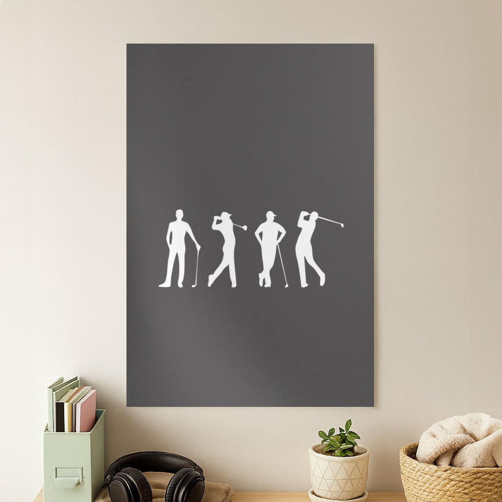 Golf Silhouettes Poster