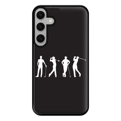 Golf Silhouettes Phone Case for Galaxy S24FE