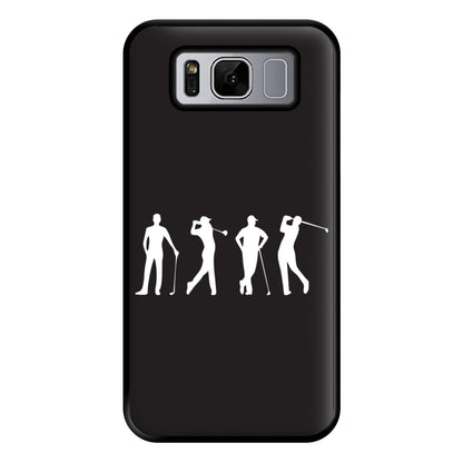 Golf Silhouettes Phone Case for Galaxy S8 Plus