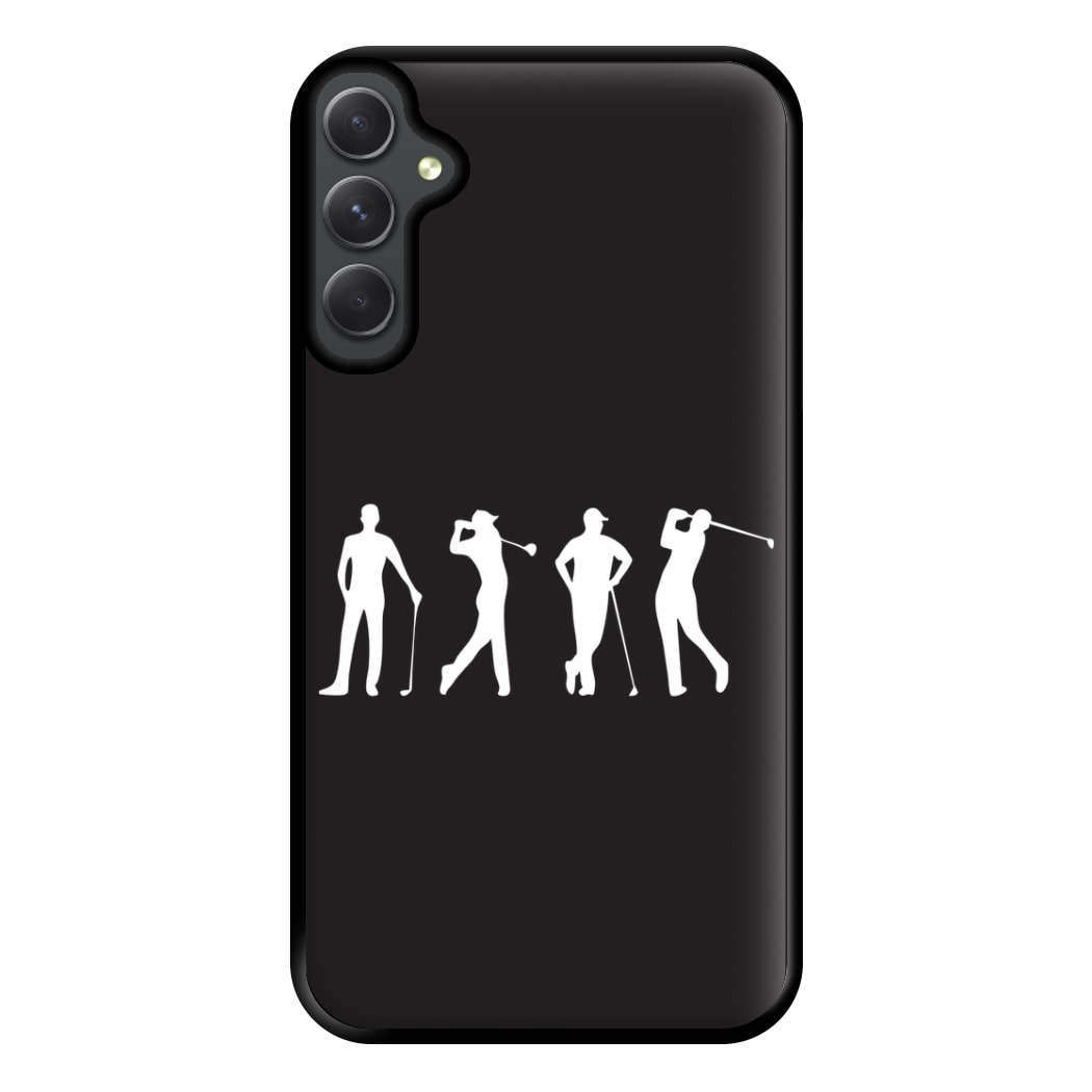 Golf Silhouettes Phone Case for Galaxy A14