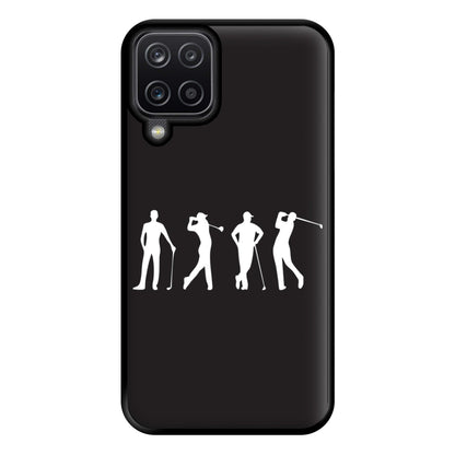 Golf Silhouettes Phone Case for Galaxy A12