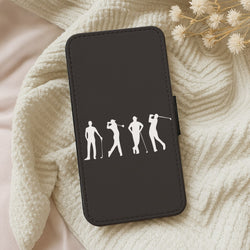 Golf Silhouettes Wallet Phone Case