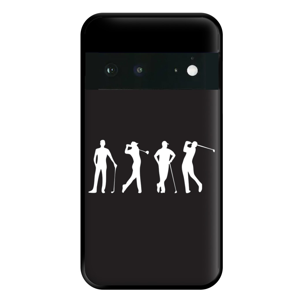 Golf Silhouettes Phone Case for Google Pixel 6a