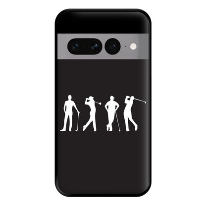 Golf Silhouettes Phone Case for Google Pixel 7 Pro