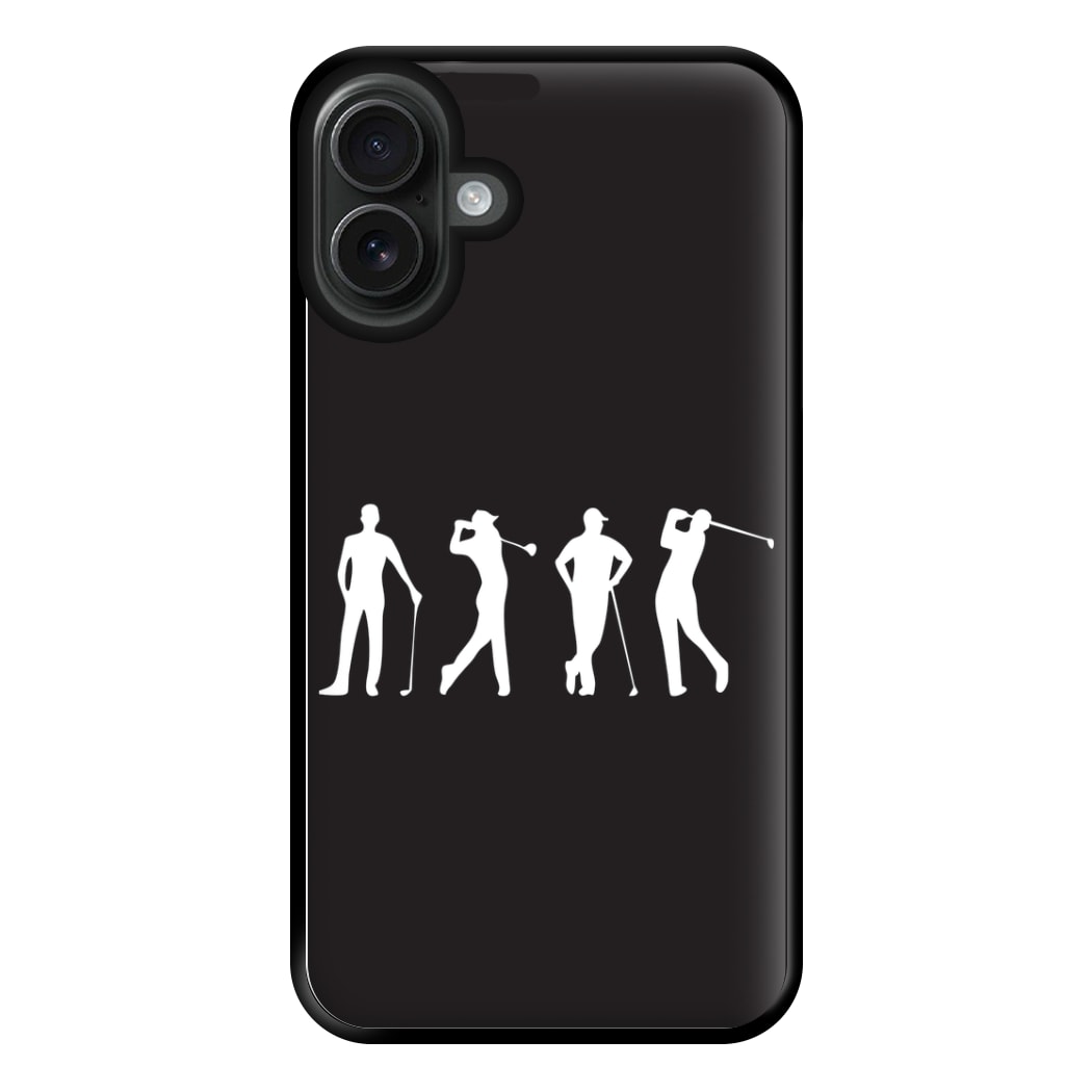 Golf Silhouettes Phone Case for iPhone 16 Plus