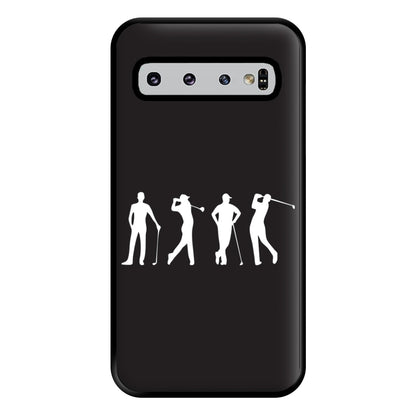 Golf Silhouettes Phone Case for Galaxy S10 Plus