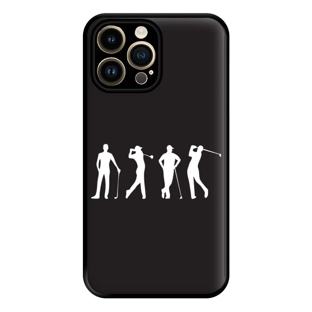 Golf Silhouettes Phone Case for iPhone 14 Pro Max