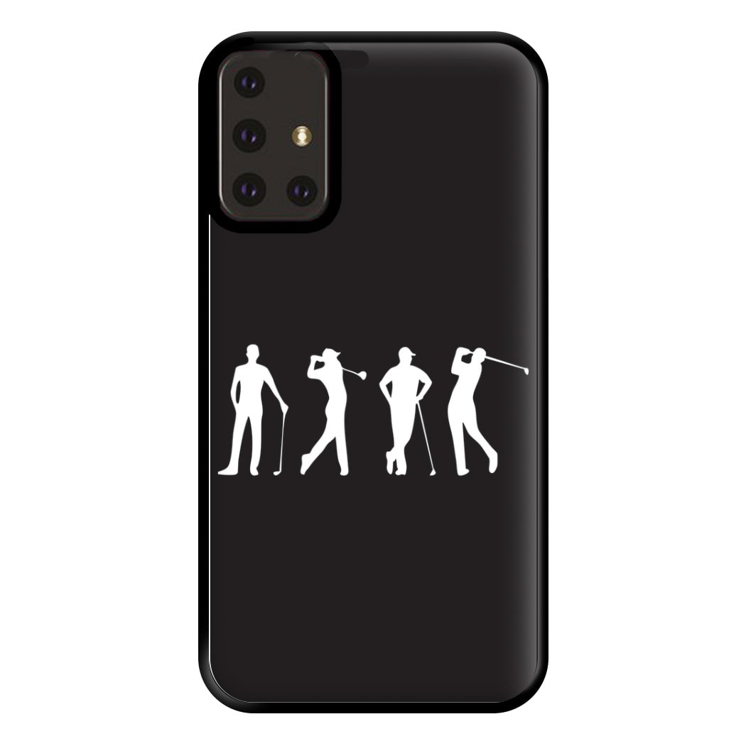 Golf Silhouettes Phone Case for Galaxy A71