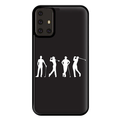 Golf Silhouettes Phone Case for Galaxy A71