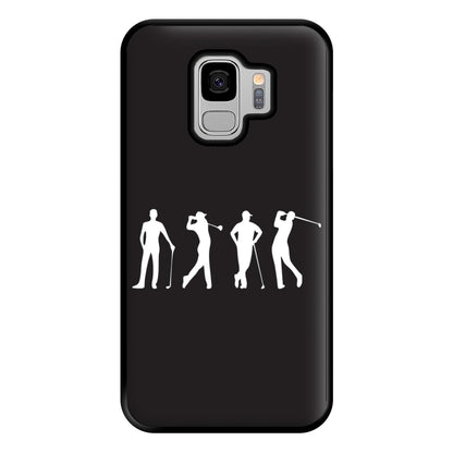 Golf Silhouettes Phone Case for Galaxy S9 Plus