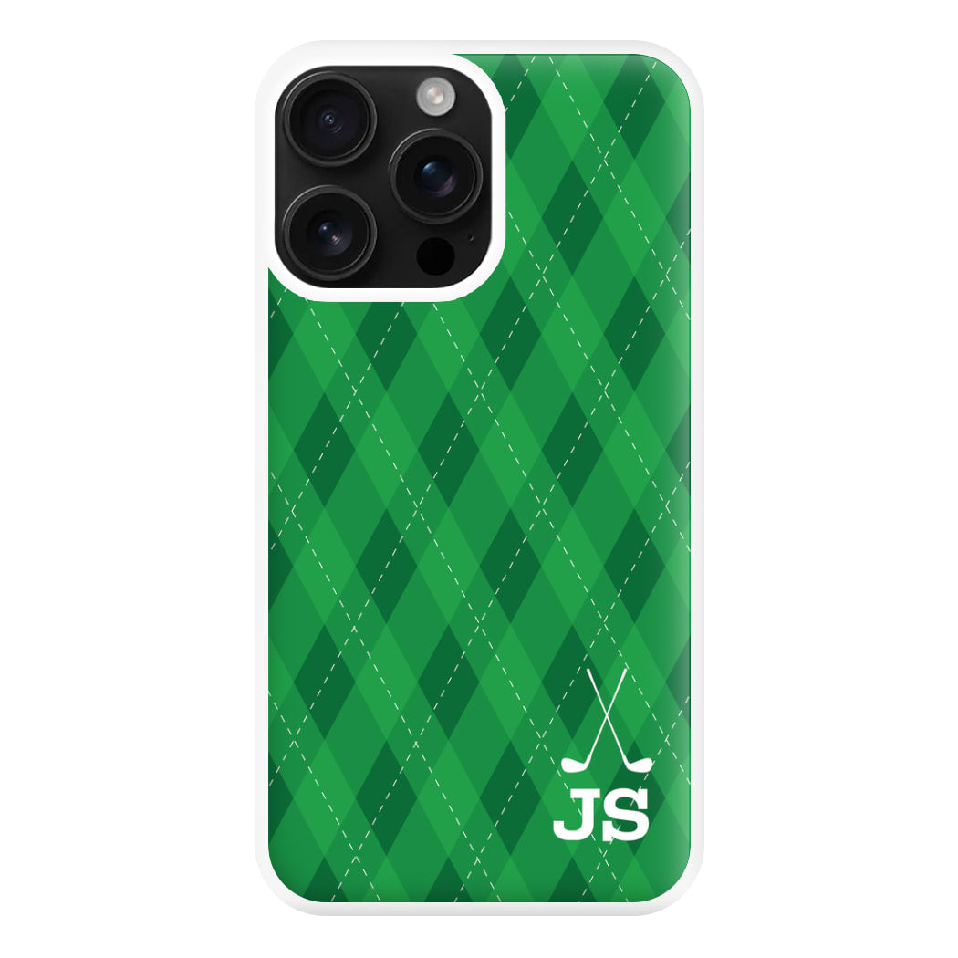 Personalised Golf Pattern Phone Case