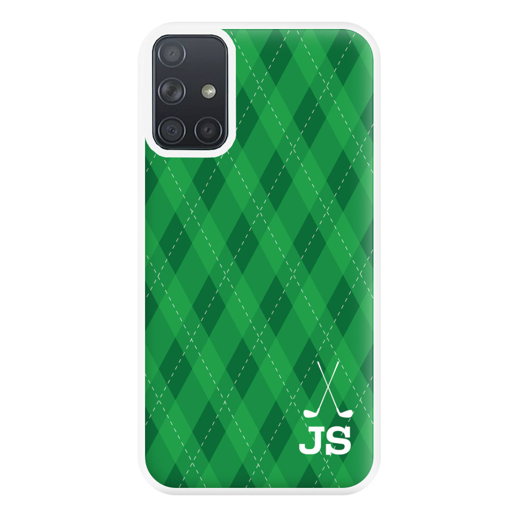 Personalised Golf Pattern Phone Case for Galaxy A71