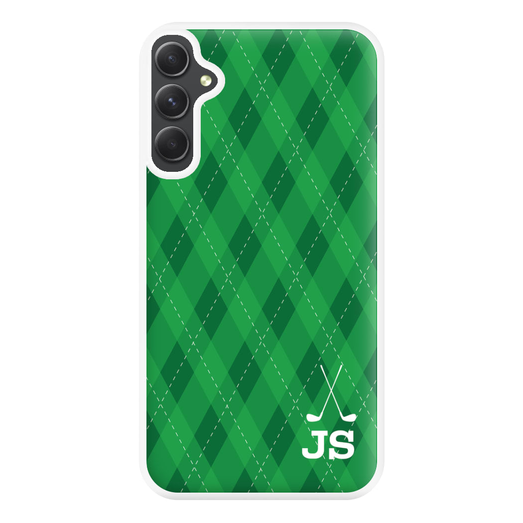 Personalised Golf Pattern Phone Case for Galaxy A34